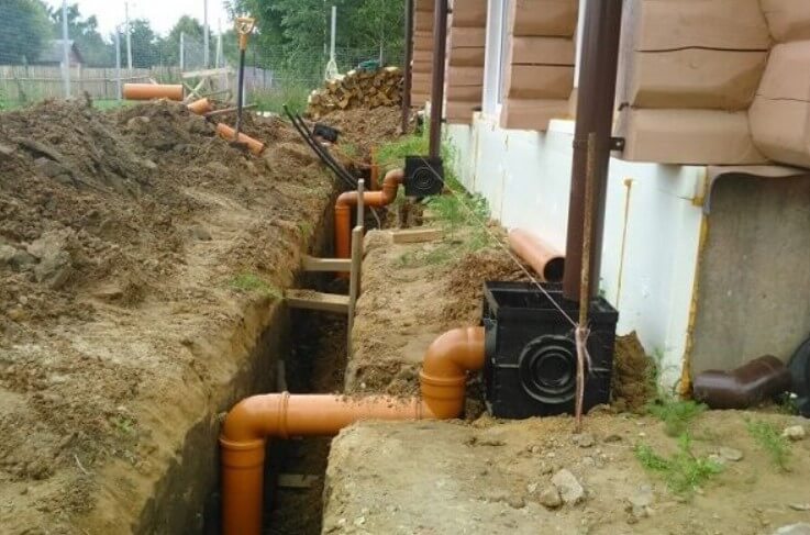 Обустройства ливневой канализации в Санкт-Петербурге ФОТО